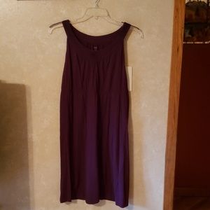 Eggplant colored sleeveless cotton dress